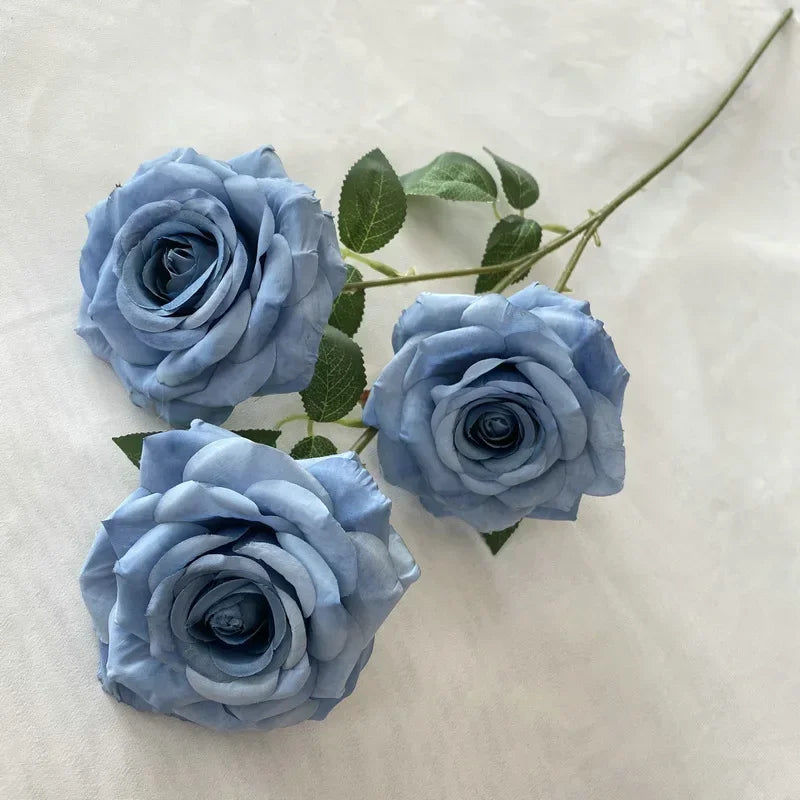 fleurs artificielles en velours roses décoratives pour intérieur - vue 1 sur 14
