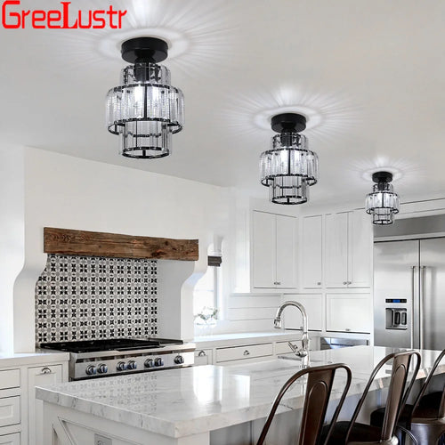 Plafonnier moderne en cristal avec led - vue 11 sur 12