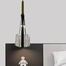 lampe suspendue en résine et cuir artificiel style 	 réglable en hauteur
