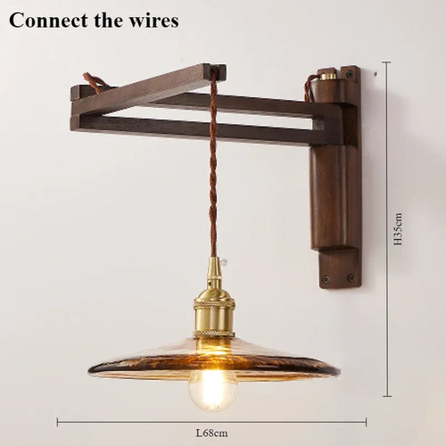 lampe moderne en bois de noyer avec lumière led décorative - vue 19 sur 21
