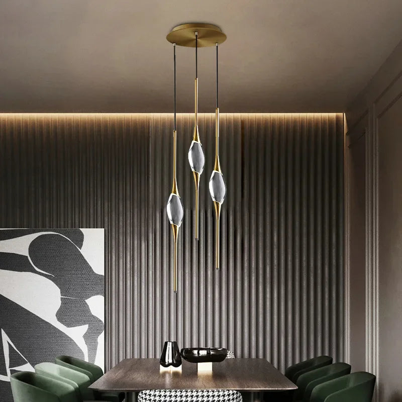 2023 Crystal Hanging Lamps for Ceiling Bedroom Bedside Chandelier Living Room Hallway Wall Lamp Room Decor Lighting Lustre - vue 6 sur 12