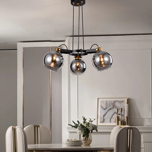 lustre nordique simple et luxueux pour éclairage intérieur - vue 4 sur 8