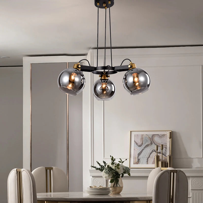 lustre nordique simple et luxueux pour éclairage intérieur - vue 3 sur 8