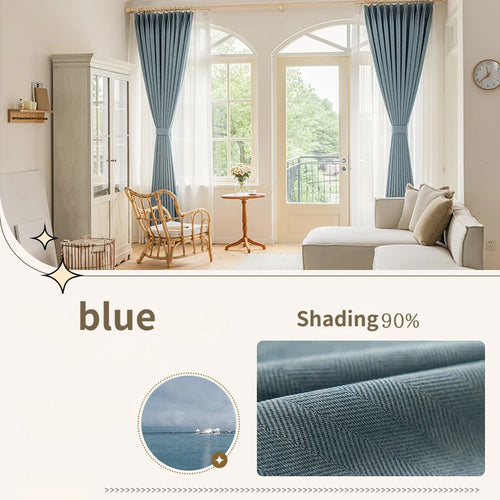 Rideau occultant uni style moderne pour salon chambre - vue 17 sur 23