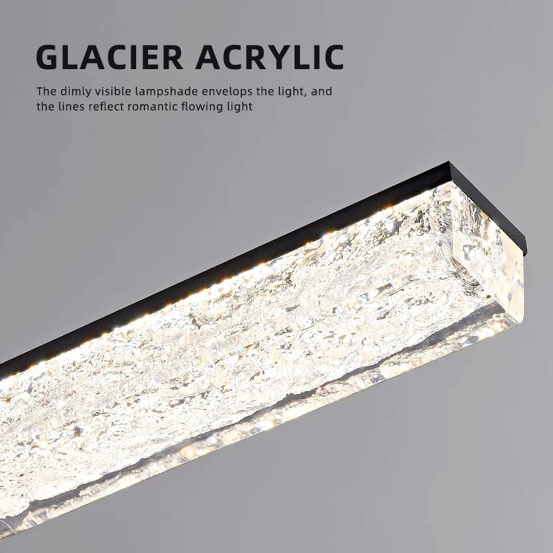 lustre en acrylique design italien pour espaces modernes et élégants - vue 5 sur 9