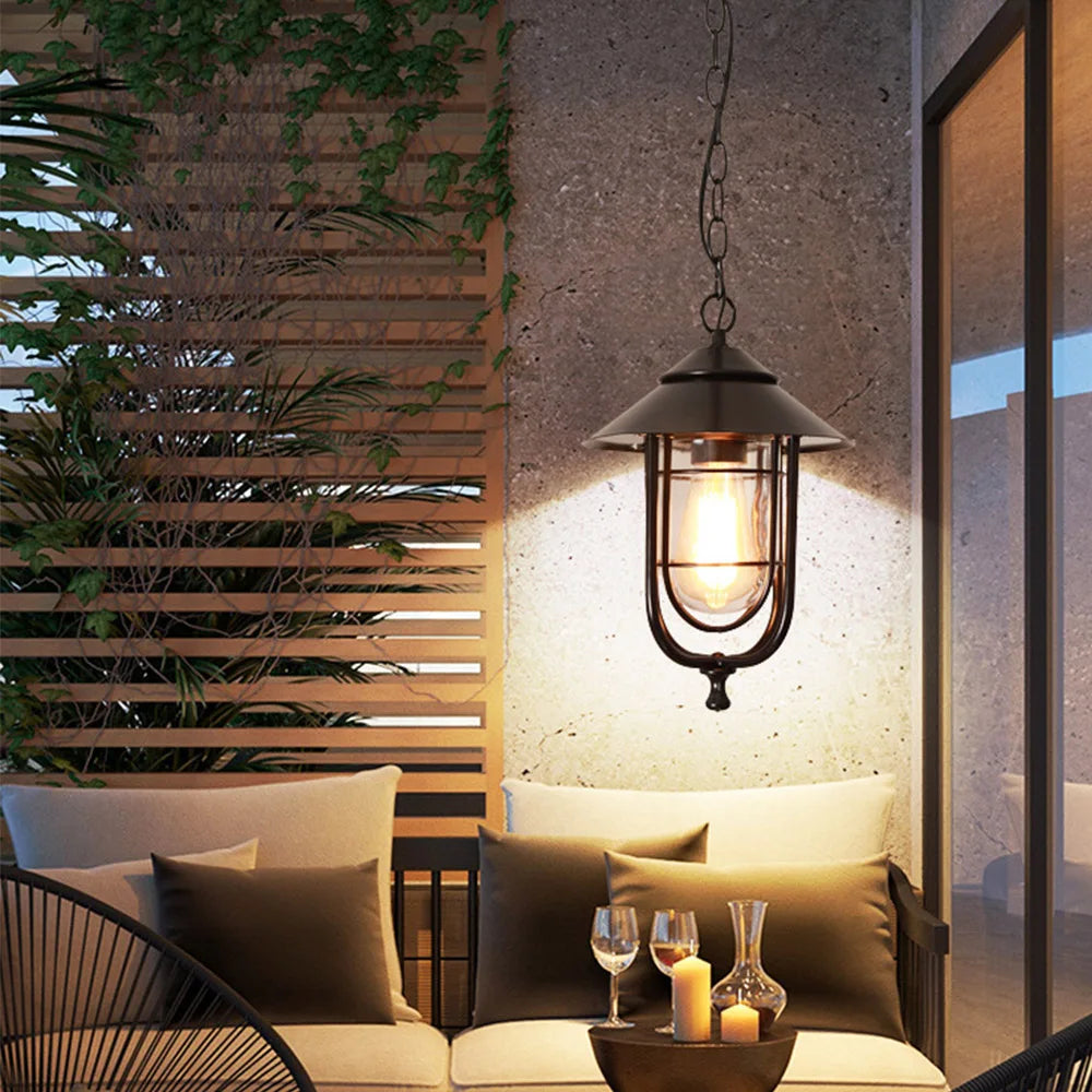 lustre extérieur rétro pour jardin et espaces extérieurs - vue 4 sur 9