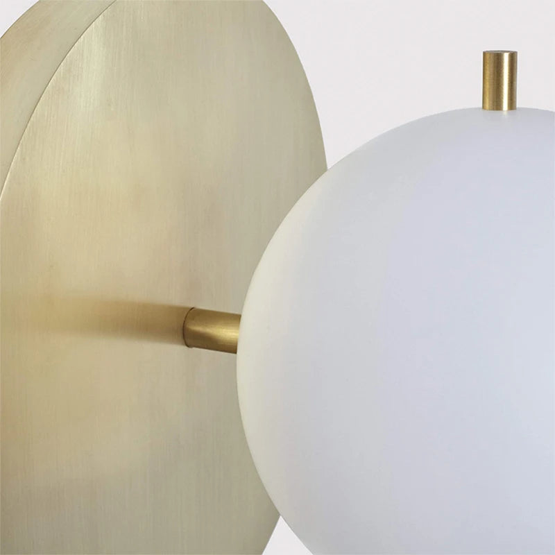 Light Luxury All Copper Wall Lamp, Post-modern Villa, Minimalist Living Room, Background Wall, Creative Bedroom, Bedside Lamp - vue 6 sur 7