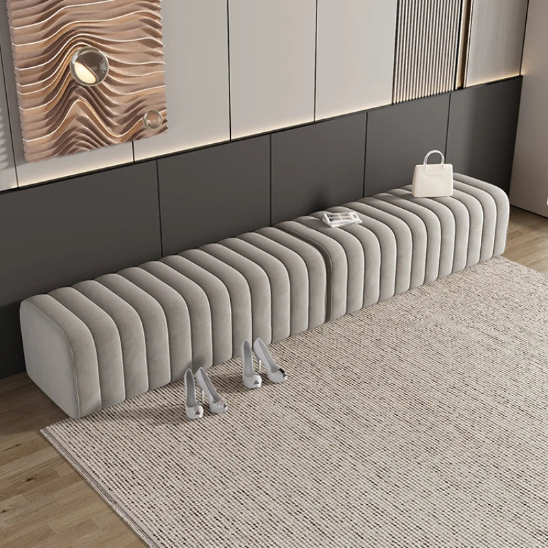 banc en velours nordique repose-pieds doux et élégant - vue 2 sur 14