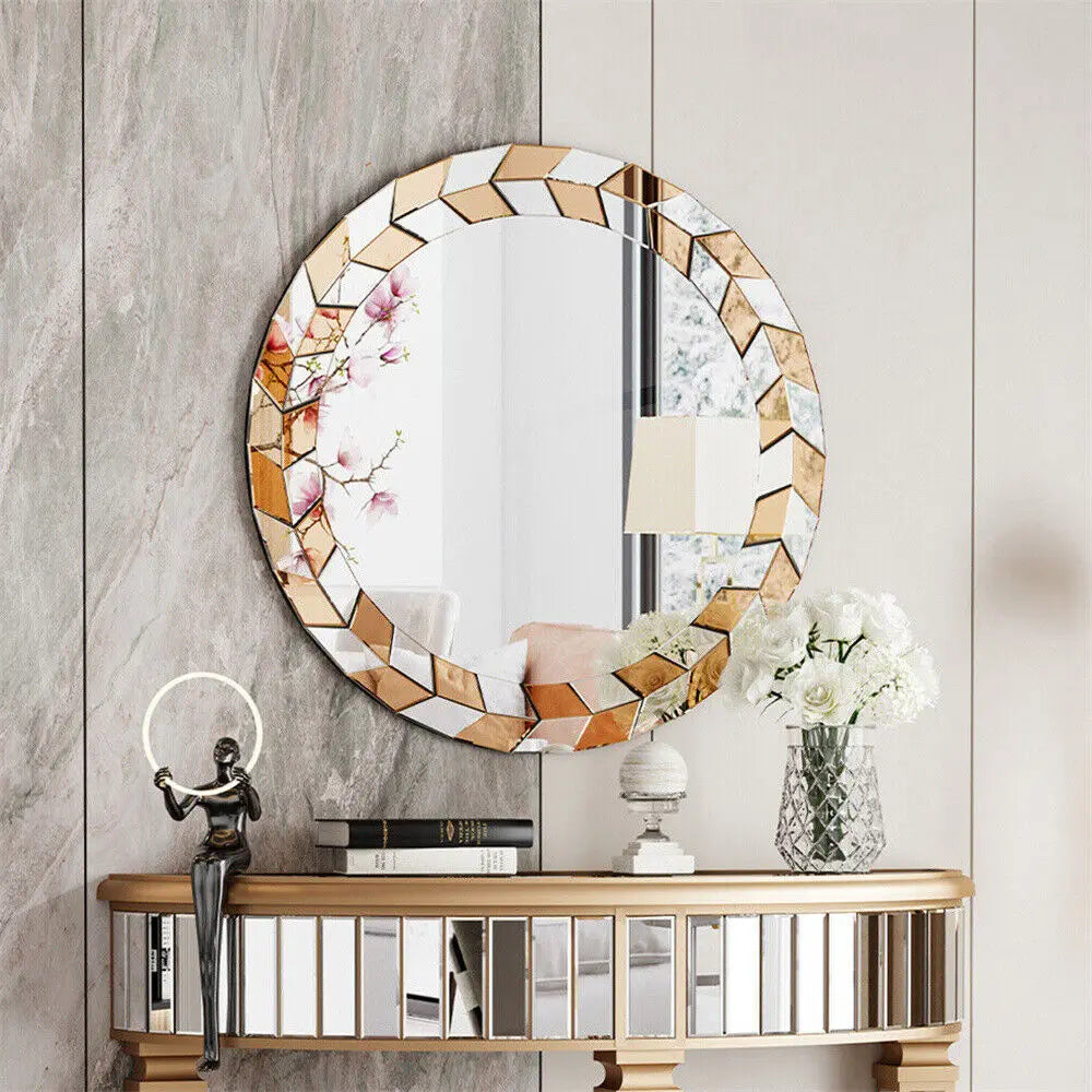 miroir mural décoratif moderne motif soleil design élégant - vue 2 sur 7