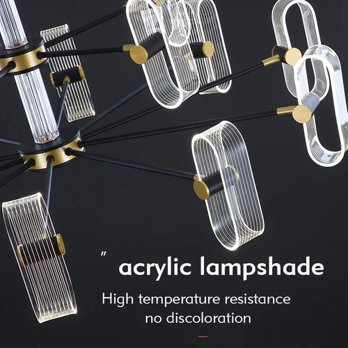 lustre moderne créatif luxe pour éclairage d'ambiance - vue 7 sur 10