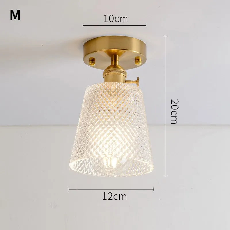 lustre vintage japonais en verre pour balcon et entrée - vue 10 sur 29