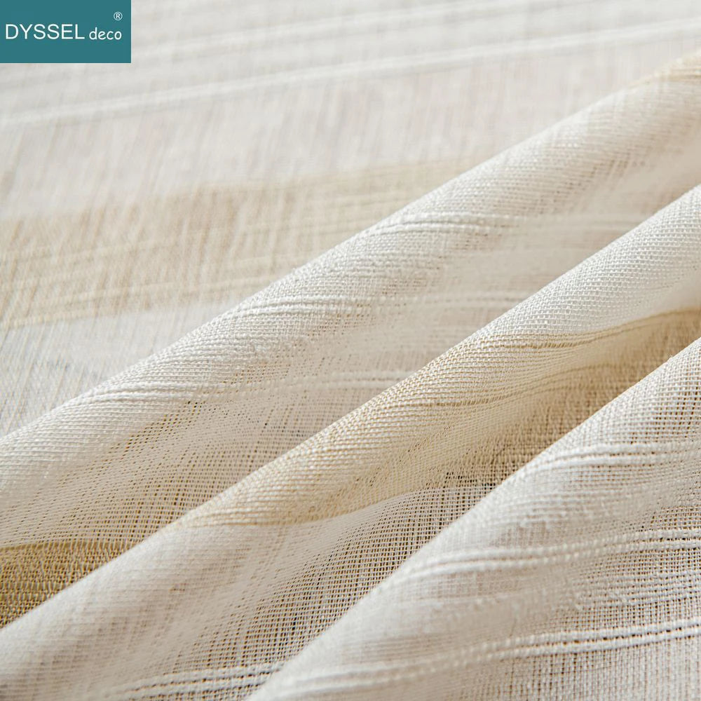 Voilage rideau rayé style moderne pour salon chambre - vue 3 sur 6