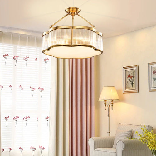 Suspension ou plafonnier en verre de cuivre E27 lampe à LED montée au plafond pour salon allée chambre Lampara luminaire intérieur - vue 2 sur 8