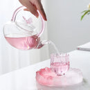 Théière verre borosilicate motif papillon haute température
