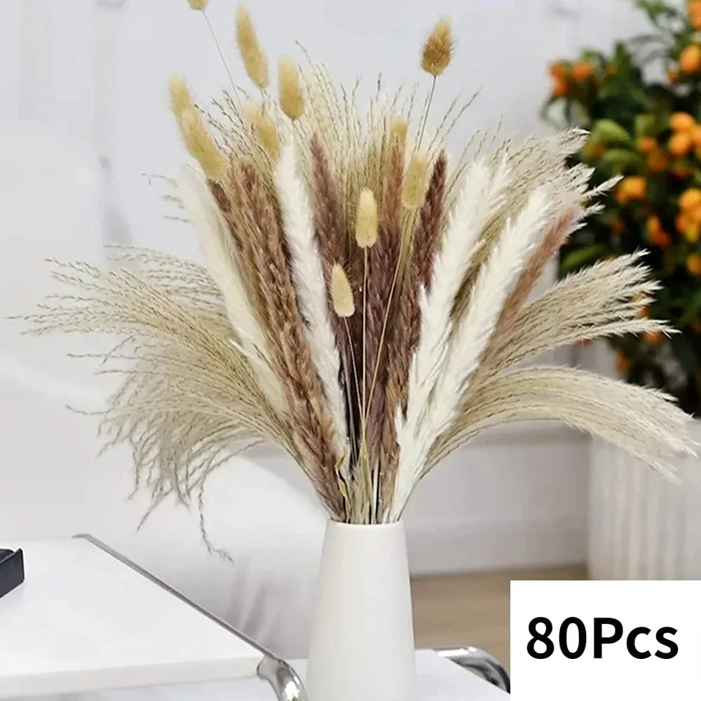 lot de 100 bouquets dherbe de pampa pour décoration bohème mariage - vue 11 sur 13