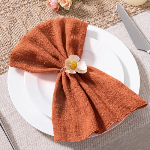 Serviette de table lot de 10 coton gaze - vue 3 sur 6