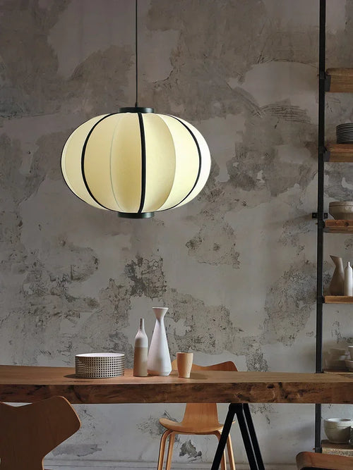 piet lanternes simples design tissu abat-jour décoration lumière - vue 3 sur 11