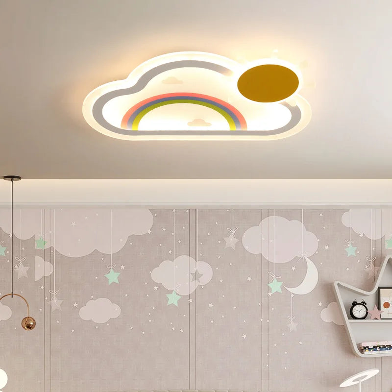plafonnier nuage arc-en-ciel led pour chambre d'enfant - vue 4 sur 8