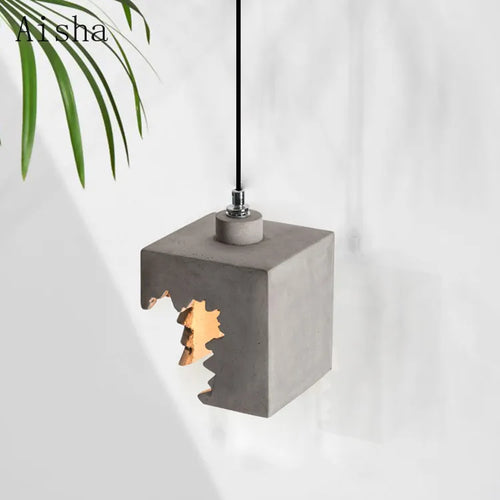 suspension en ciment rétro style industriel pour intérieur décoratif - vue 5 sur 8