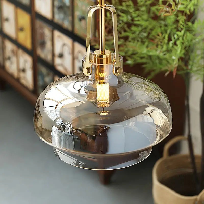 suspension en verre nordique leds décoration moderne - vue 5 sur 9