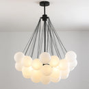lustre moderne en verre avec boules led pour décoration