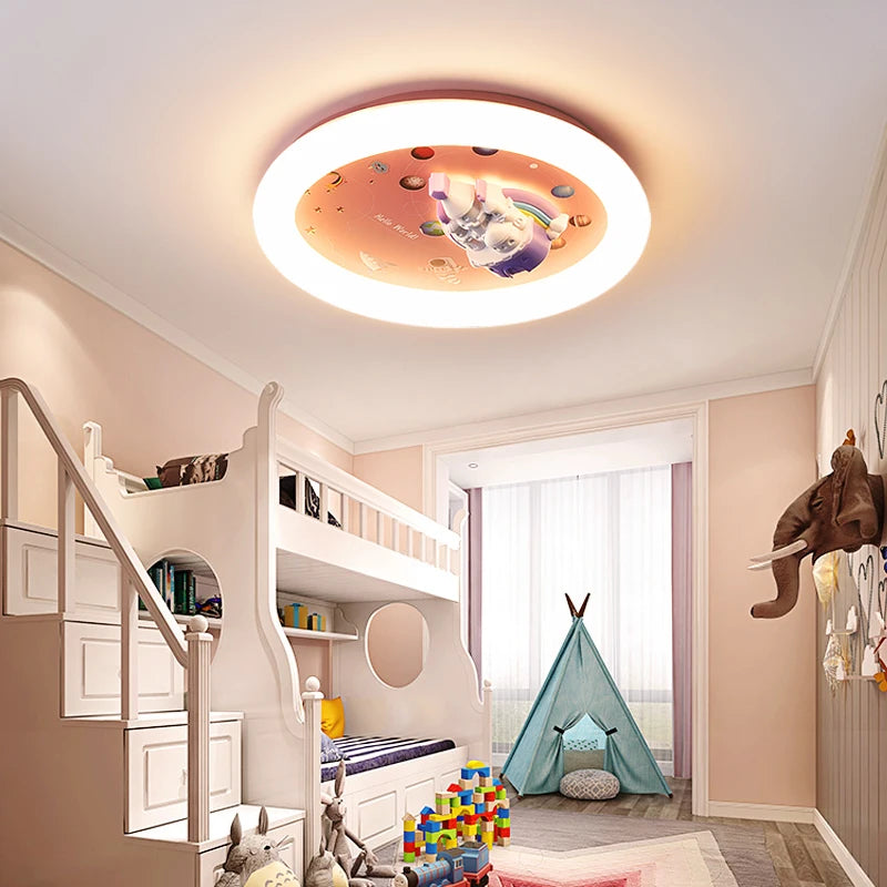 plafonnier moderne cœur éclairage mignon style château décoratif - vue 4 sur 7