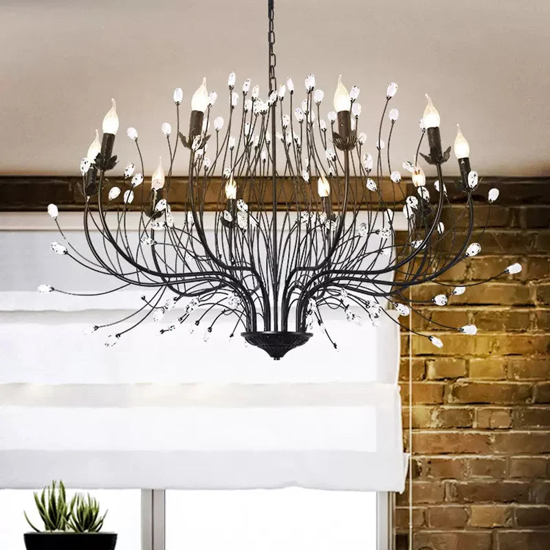 lustre led en cristal design pour un intérieur élégant et moderne - vue 5 sur 7