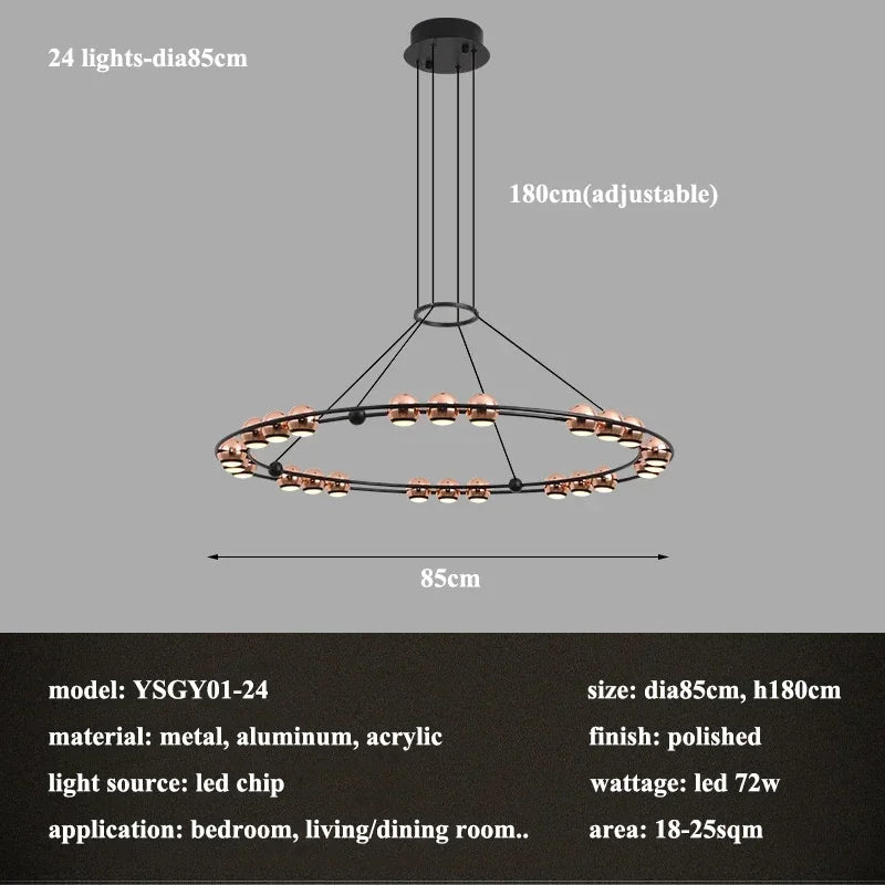 lustre led créatif italien en forme de haricot pour décoration intérieure - vue 12 sur 15
