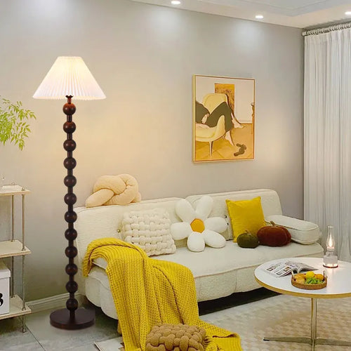 lampadaire en bois haut de gamme pour décoration intérieure rétro - vue 5 sur 8