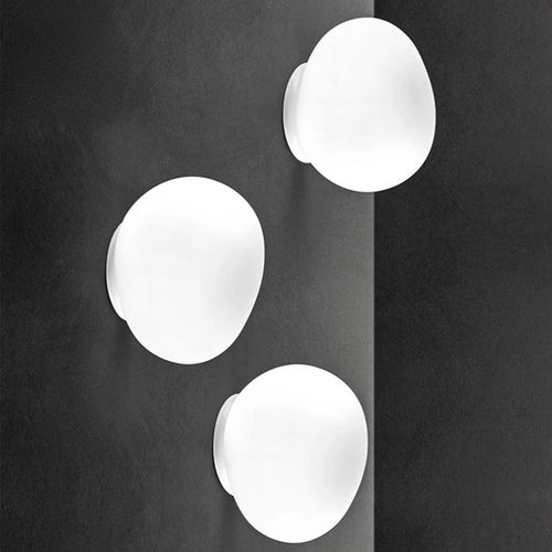 applique murale italienne en verre blanc pour intérieur moderne - vue 5 sur 6