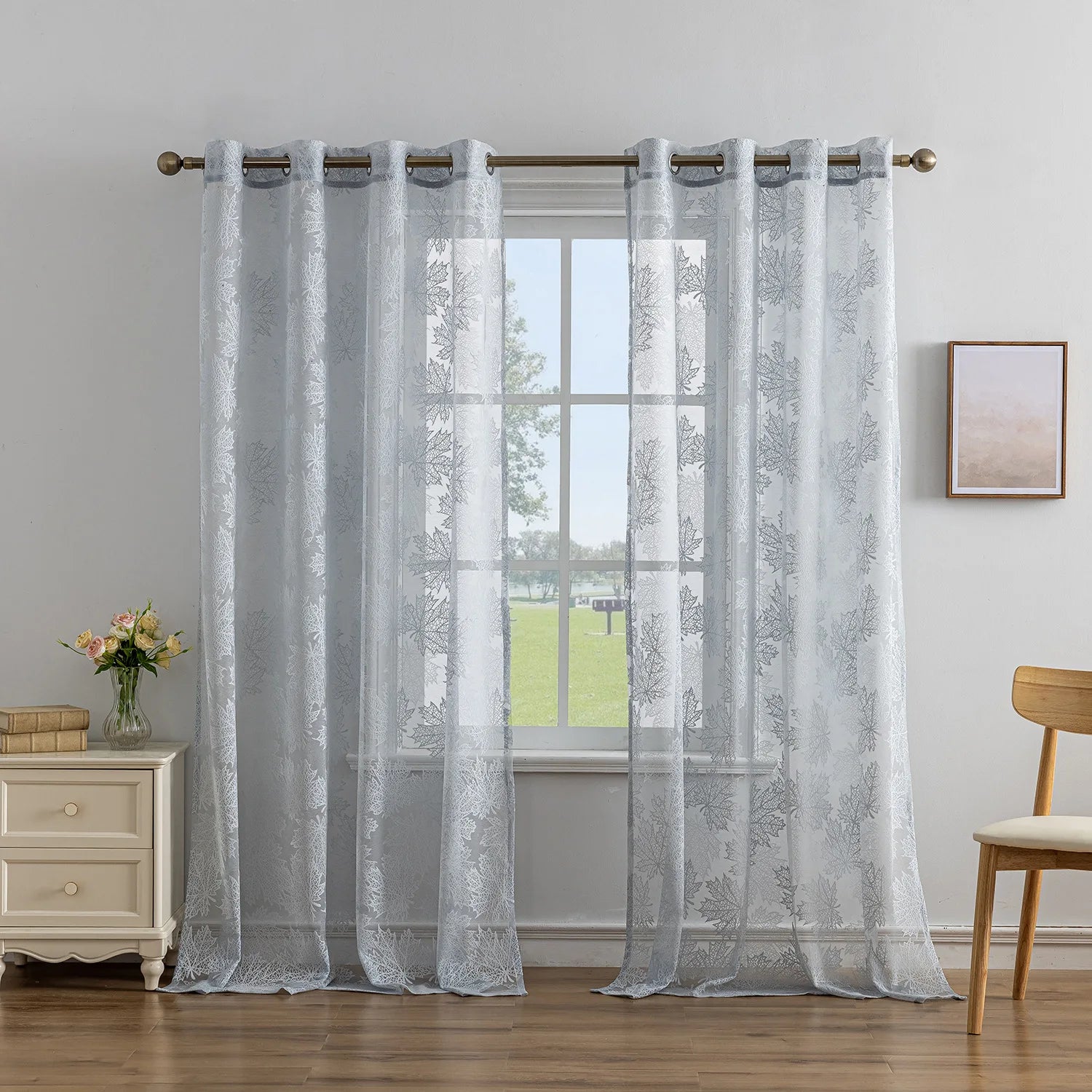 Voilage tulle sur mesure style moderne salon chambre - vue 3 sur 7