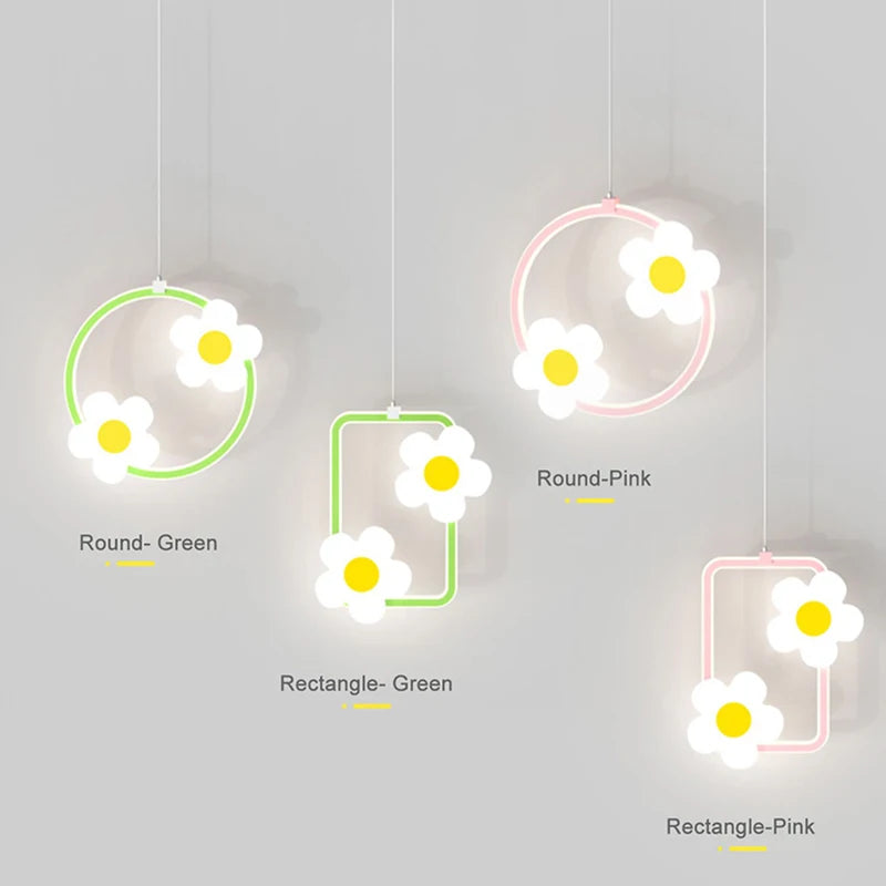 lustre fleur suspension pour fille chambre de bébé - vue 4 sur 9