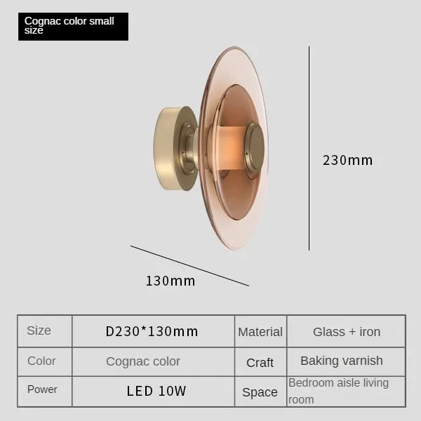applique murale LED en verre design créatif minimaliste - vue 7 sur 12