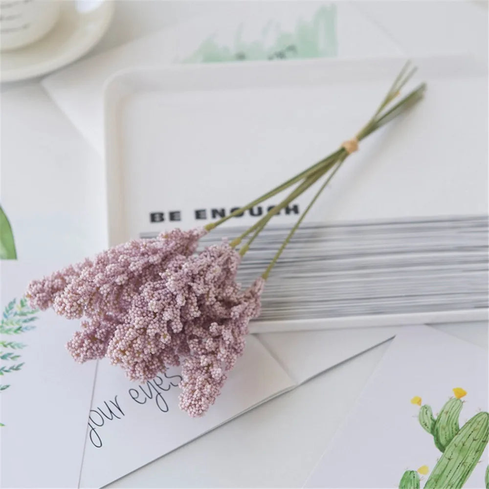 lot de 6 épis de blé et fleurs de lavande pour décoration de mariage - vue 12 sur 13