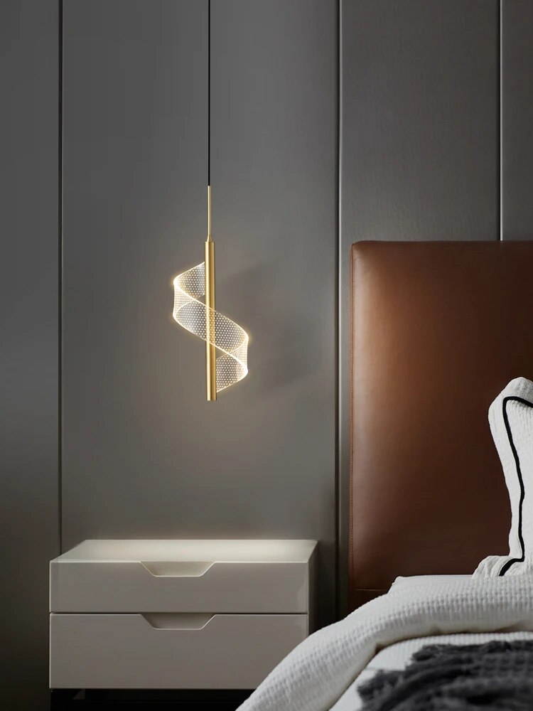 suspension cuivre minimaliste moderne luxe - vue 6 sur 10