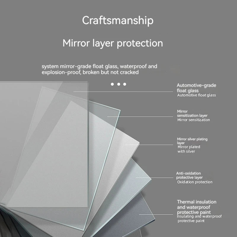 miroir rond à led avec rétroéclairage réglable et antibuée intelligent - vue 3 sur 25