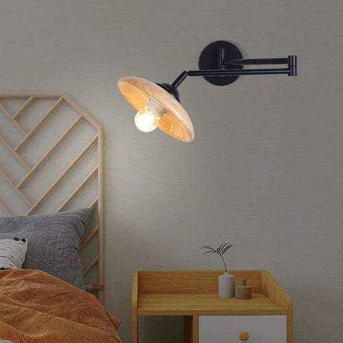 Applique murale bois réglable moderne minimaliste rondins - vue 4 sur 12