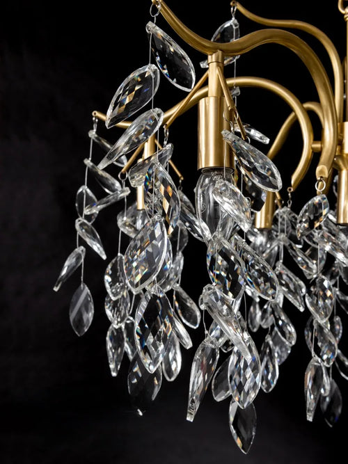 lustre en cristal rétro français style américain pour ambiance romantique - vue 5 sur 9
