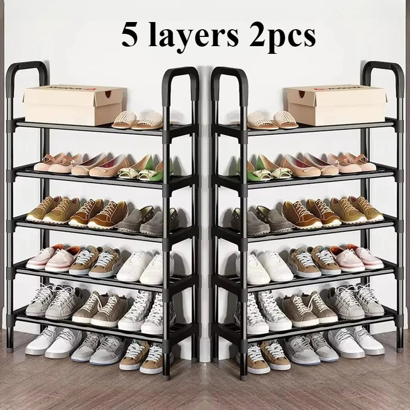 étagère à chaussures en métal à 5 niveaux gain de place tendance - vue 9 sur 16