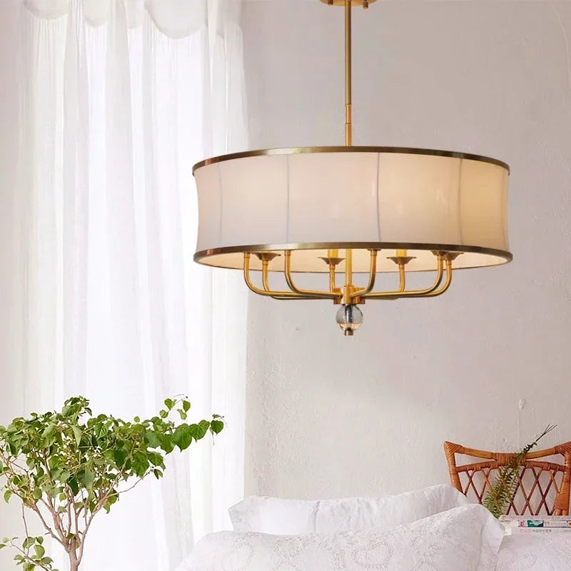 lustre LED en tissu pour décoration intérieure moderne - vue 2 sur 5