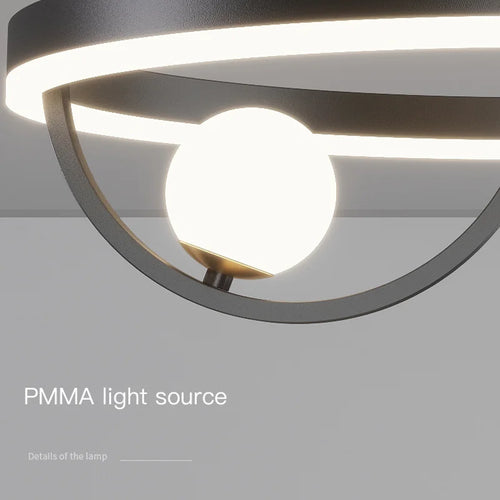 plafonnier led moderne en fer design nordique décoratif pour intérieur - vue 5 sur 12