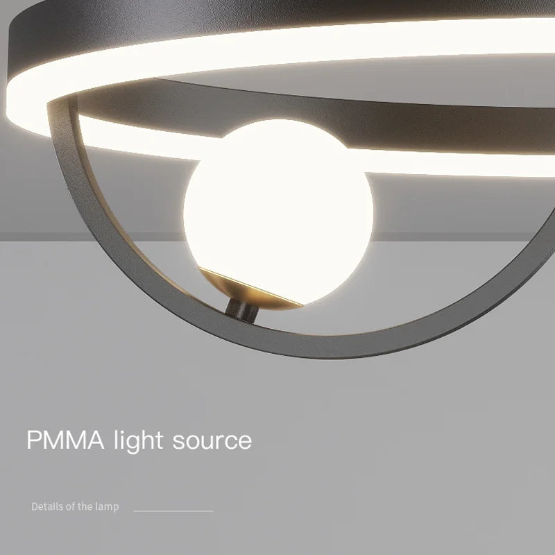 plafonnier led moderne en fer design nordique décoratif pour intérieur - vue 5 sur 12