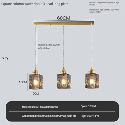 lustre vintage edison avec ombre en verre cristal pour bar loft - vue 20 sur 22