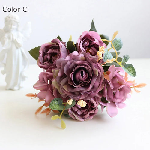 bouquet de fleurs artificielles pour décorations de mariage et automne - vue 5 sur 12