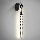Applique murale led vintage industriel en fer avec chaîne créative