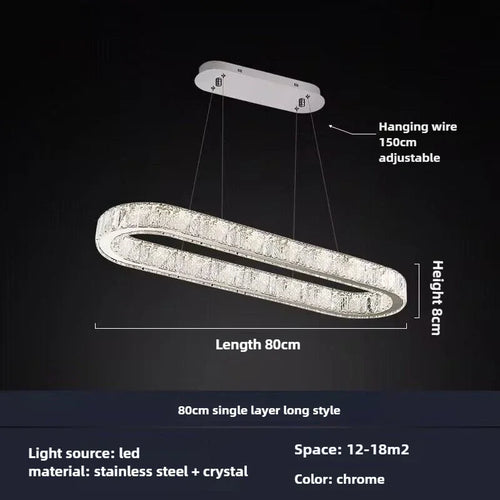 lustre moderne en cristal pour un éclairage élégant - vue 9 sur 12