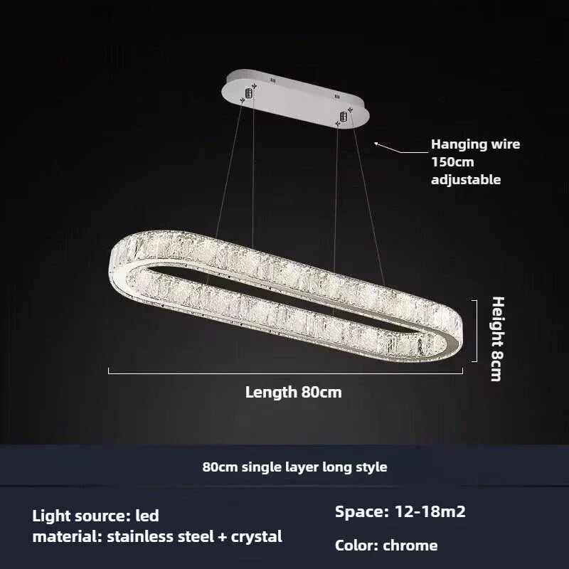 lustre moderne en cristal pour un éclairage élégant - vue 8 sur 12