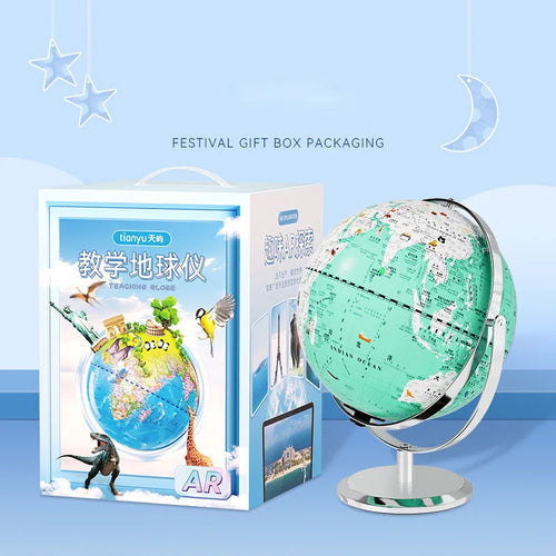 globe terrestre éducatif intelligent avec support rotatif et lumière - vue 8 sur 8