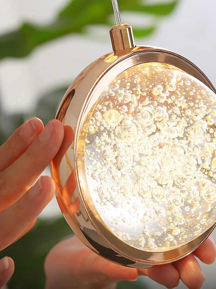 lustre rotatif design nordique en cristal pour éclairage intérieur - vue 3 sur 18