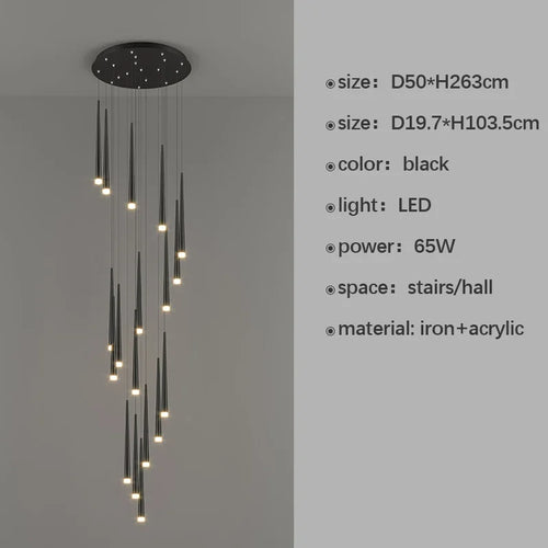 lustre moderne à led pour décoration d'intérieur haut de gamme - vue 14 sur 22